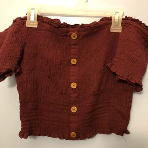 Off the Shoulder Crop Top